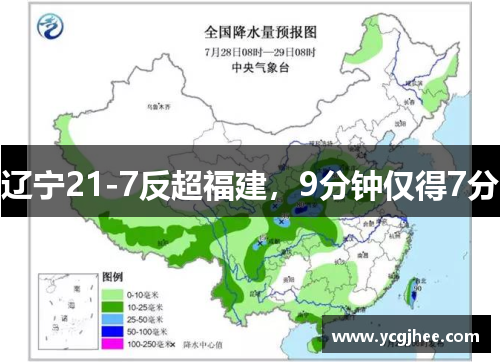 辽宁21-7反超福建，9分钟仅得7分
